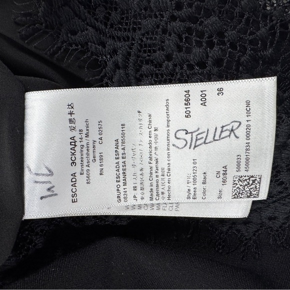 Escada Black Lace Knee Length Sheath Dress - Picture 12 of 14